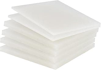 PP Polypropylene Sheet Plate Thickness 3mm-20mm Hard Sheet PVC Plate PP PE Sheet (100mm * 100mm * 1mm * 50 Pieces)