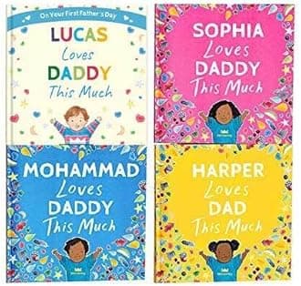 Personalised Book for Dad - I Love Daddy This Much - Dad Gift from Daughter or Son - Wonderbly (Softcover)