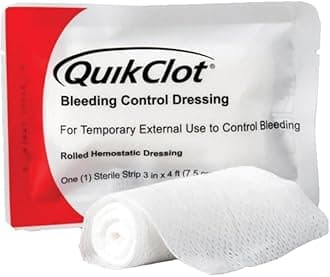 - Lightning X Products QuikClot Clotting Gauze - Bleeding Hemmorhage Control Dressing 3" x 48" (4ft) - Public Access Hemostatic