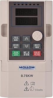 MOLLOM VFD 0.75KW 1HP 3.8A 220V Single or Three Phase Input to 3 Phase 0-3000 Hz Output Variable Frequency Drive Inverter for Spindle Motor CNC Speed Control