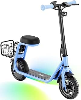 Hiboy ES1/Q2 Lite Electric Scooter with Seat for Kids Ages 4â10, LED Lights, UL Certified, 6.5â9.3 MPH, 40â100W Motor, Easy Control