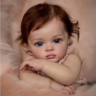 Tvqbxp Reborn Baby Dolls Girl, 22 Inch Lifelike Reborn Toddler Dolls Full Body Vinyl Silicone with Long Hair, Beautiful Realistic Newborn Baby Doll with Feeding Toy for Kids Birthday Christmas