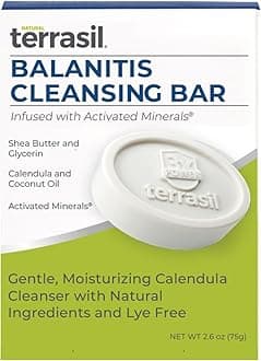 terrasil Balanitis Soap for Natural Gentle Relief of Balanitis Symptoms Irritation, Itch, Redness & Inflammation with Calendula â 75gm Cleansing Bar
