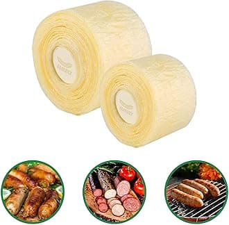 Edible Drying Natural Sausage Casing, Sausage Casings for Flavorous Homemade Sausages Ham,Breakfast Sausage,Italian Sausage,Knoblewurst,Pepperoni,Bologna Sausage and Most Sausage-8m/26ft,Φ32mm