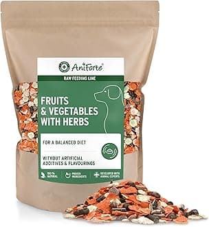 – AniForte Barf Dog Food Mix, Fruit & Vegetables with herbs 1 kg for Dogs, Natural Raw Diet Food Supplement, Gluten and Grain Free without Artificial Additives