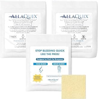 - High Performance Stop Bleeding Gauze Pads – 3-Pack (2"x2") | Hemostatic Wound Dressing for Cuts & First Aid Kits | Sterile, Drug-Free, Fast Clotting Pads