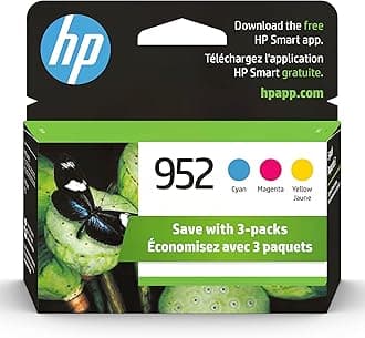 Original 952 Cyan, Magenta, Yellow Ink Cartridges (3-pack) | Works with OfficeJet 8702, OfficeJet Pro 7720, 7740, 8210, 8710, 8720, 8730, 8740 Series | Eligible for Instant Ink | N9K27AN
