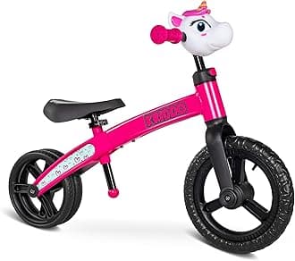 KRIDDO Toddler Balance Bike 2 Year Old, Age 24 Months to 5 Years Old, Modern Style, Early Learning Interactive Push Bicycle, Gift Bike for 2-5 Boys Girls, Dual Rear Wheel, Pinky
